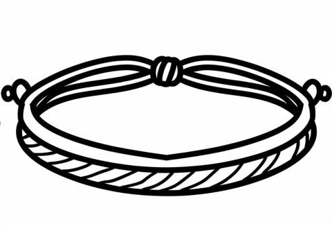 Desenho de Pulseira Simples para Colorir