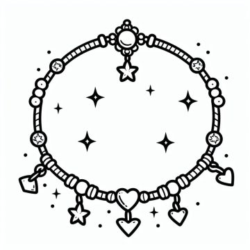 Desenho de Uma Bela Pulseira para Colorir