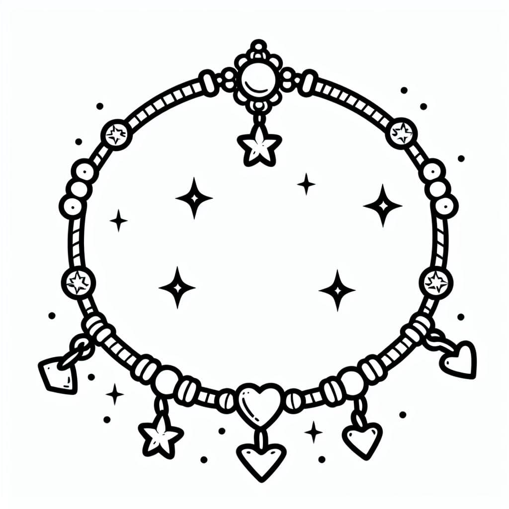 Desenho de uma Bela Pulseira para Colorir