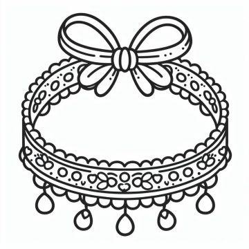 Desenho de Uma Linda Pulseira para Colorir