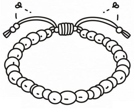 Desenho de Uma Pulseira Muito Fofa para Colorir