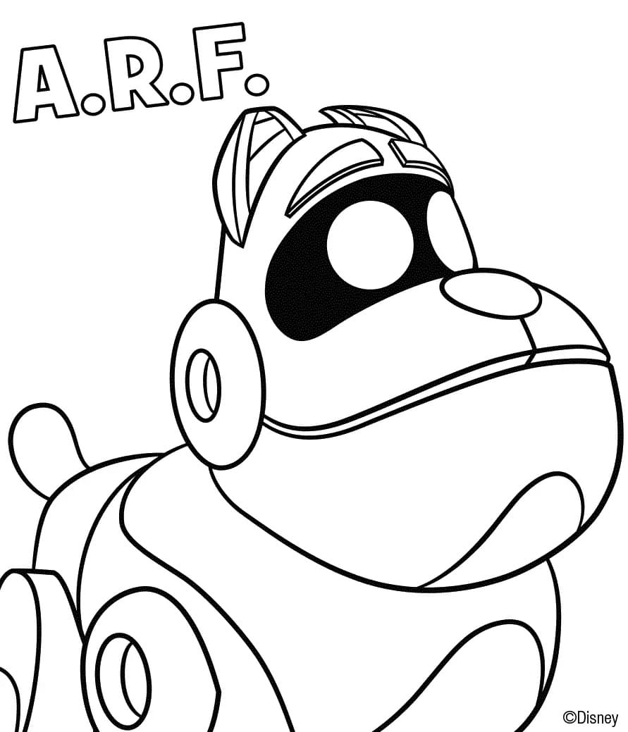 Desenho de Arf de Puppy Dog Pals para Colorir