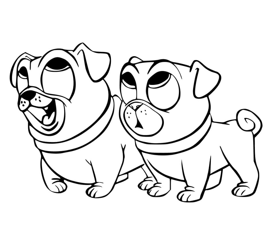 Desenho de Bingo de Rolly Puppy Dog Pals para Colorir