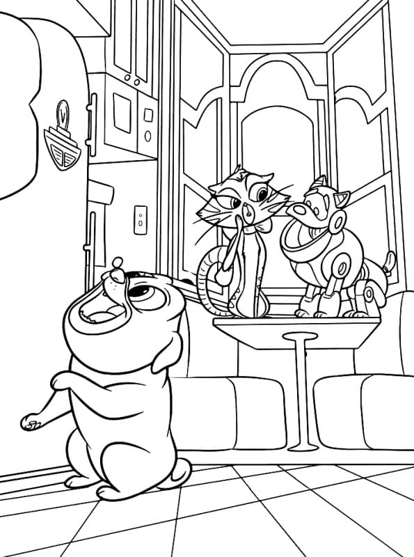 Desenho de Foto de Puppy Dog Pals para Colorir