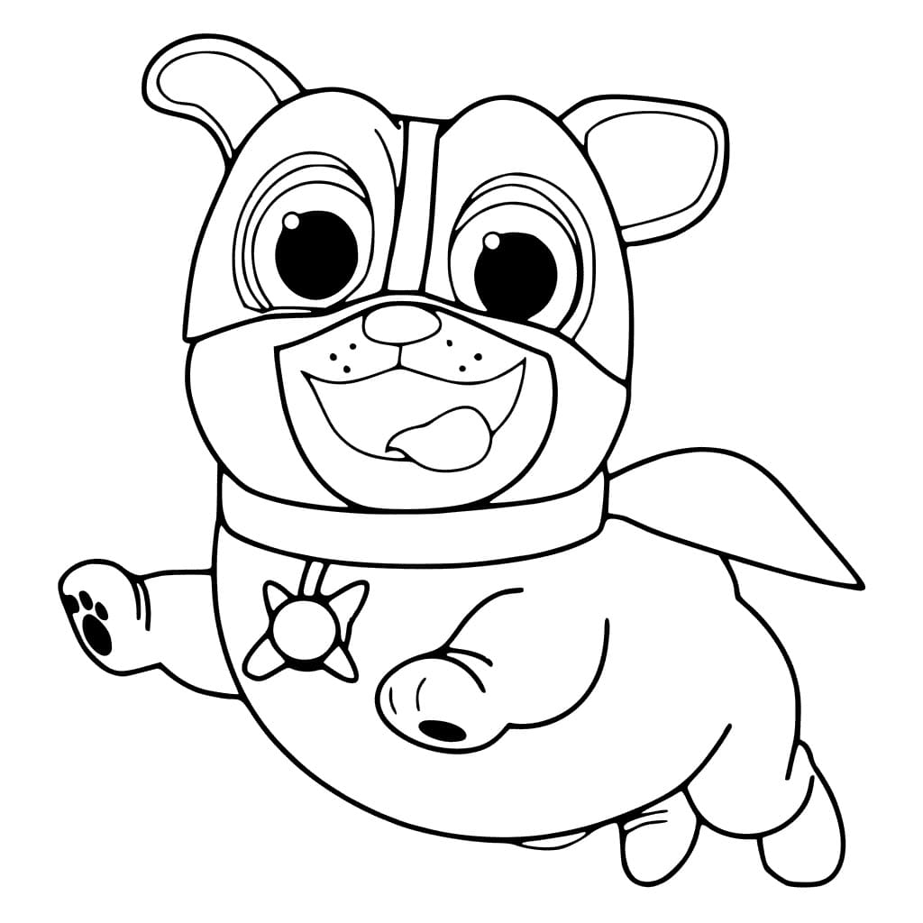 Desenho de Pintura de Puppy Dog Pals para Colorir