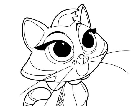 Desenho de Puppy Dog Pals Hissy para Colorir