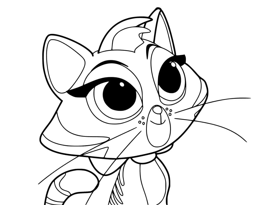 Desenho de Puppy Dog Pals Hissy para Colorir