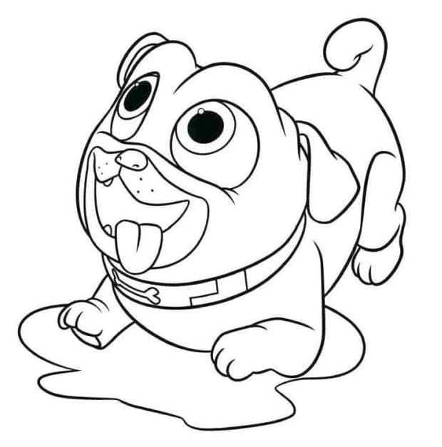 Desenho de Rolly Puppy Dog Pals para Colorir