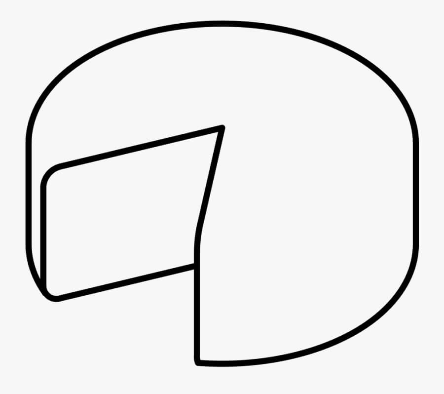 Desenho de Queijo para Colorir Imprimivel