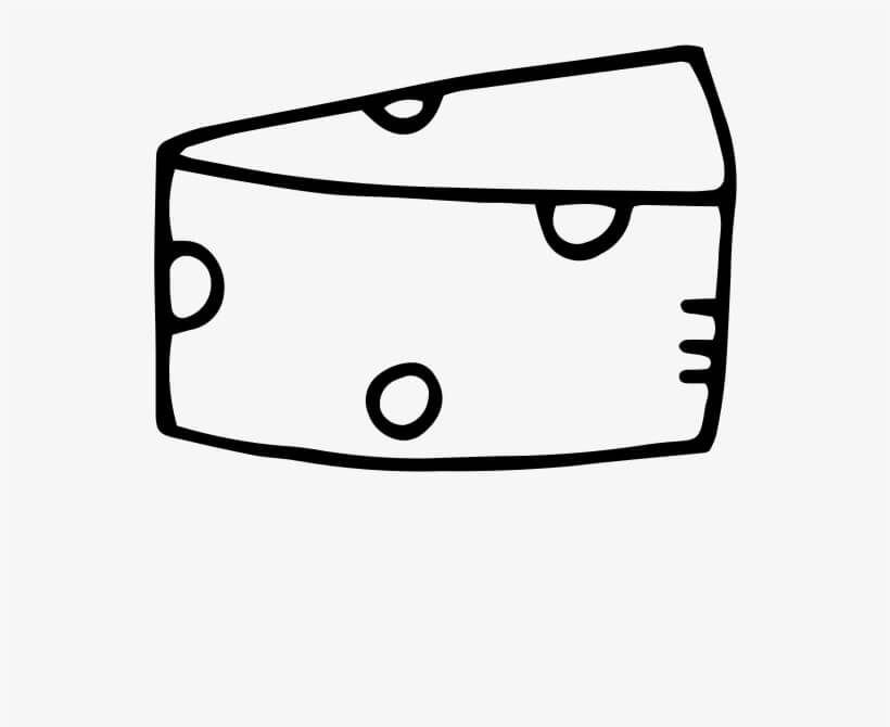 Desenho de Queijo para Colorir Pdf Grátis