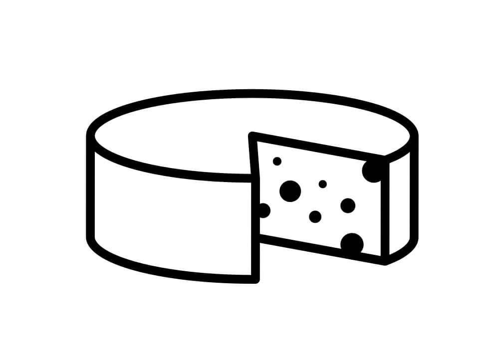 Desenhos de Queijo para Colorir