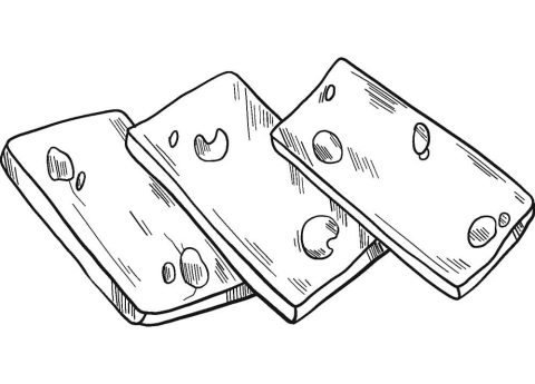 Desenho de Queijo para Pintar Download