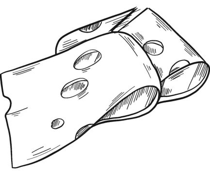 Desenho de Queijo para Pintar Pdf grátis