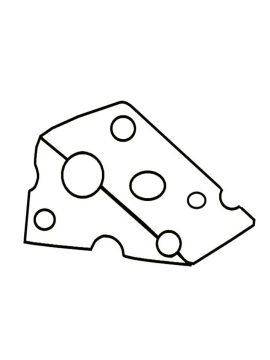 Desenho de Queijo Pdf para Colorir