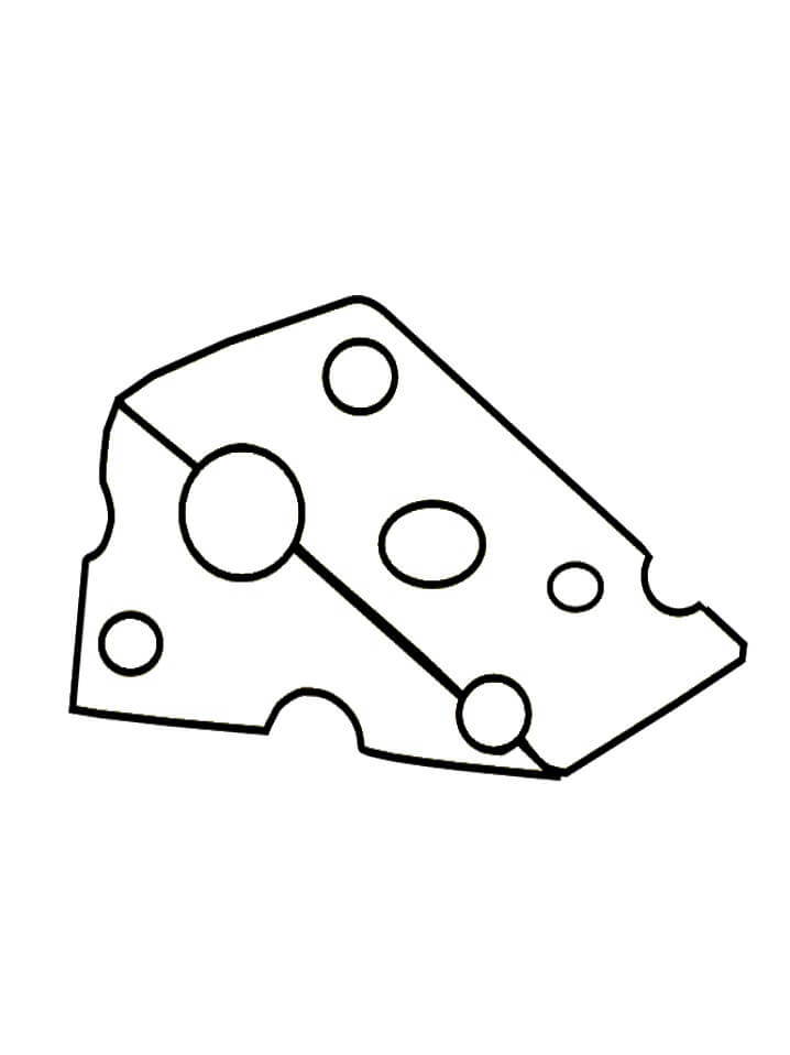 Desenho de Queijo Pdf para Colorir