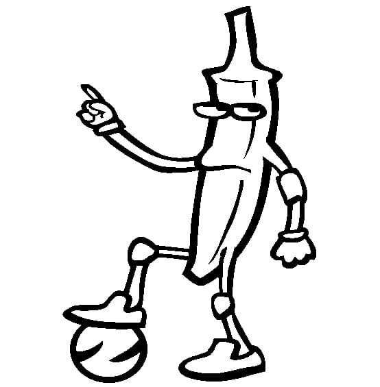 Desenho de Quiabo de Desenho Animado para Colorir