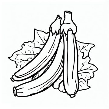 Desenho de Quiabo Imprimível para Colorir