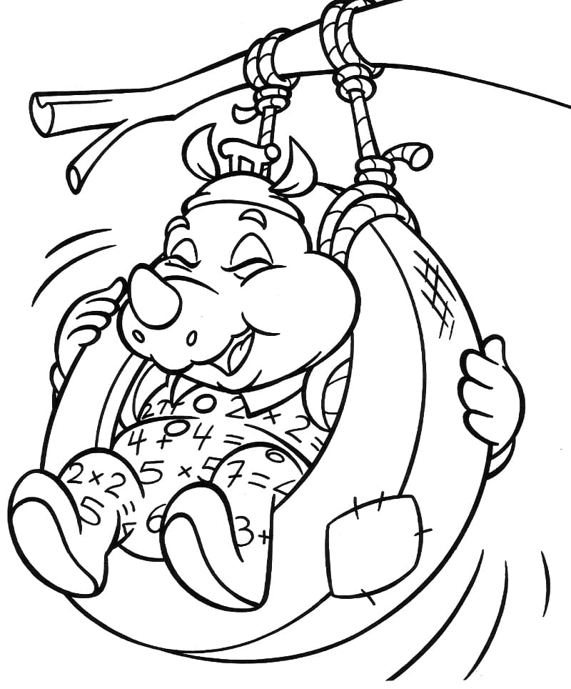 Desenho de Quindim Feliz para Colorir