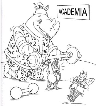 Desenho do Quindim na Academia para Colorir