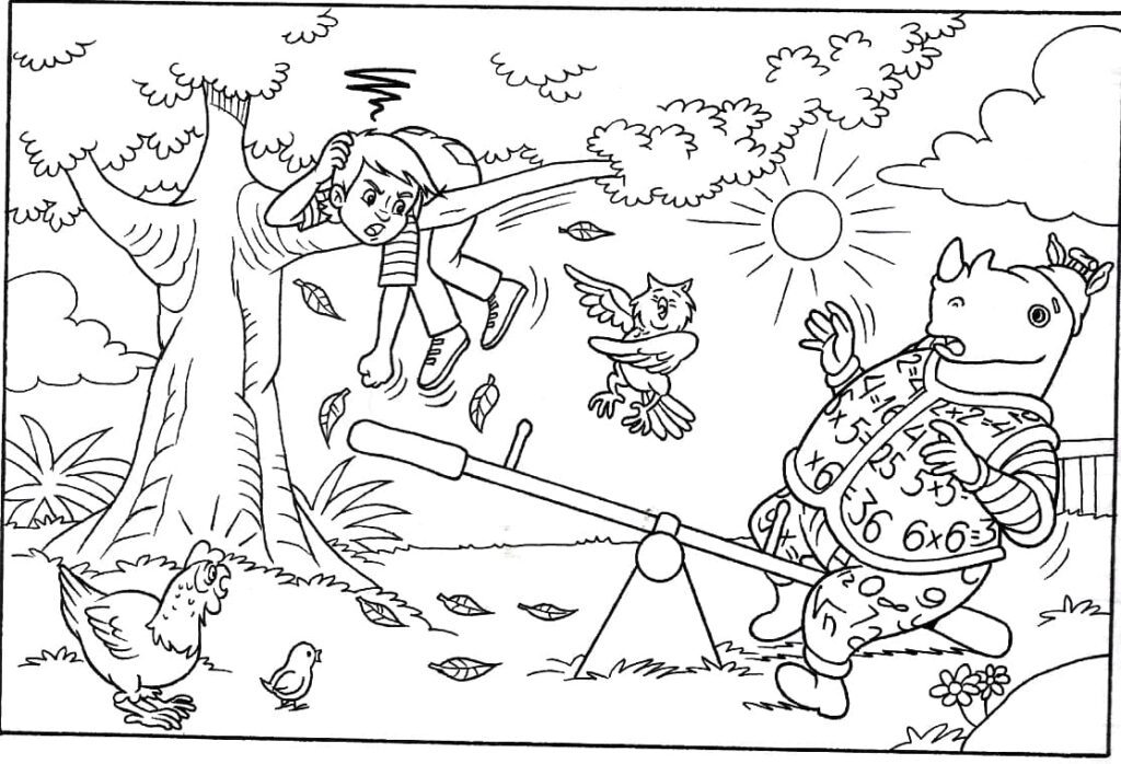 Desenho Pedrinho e Quindim para Colorir
