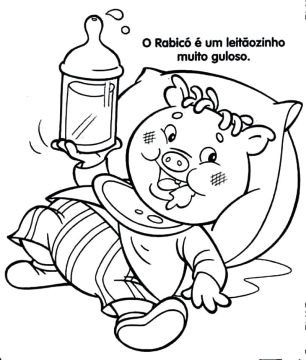 Desenho de Rabico sítio do Picapau Amarelo para Colorir Pdf grátis