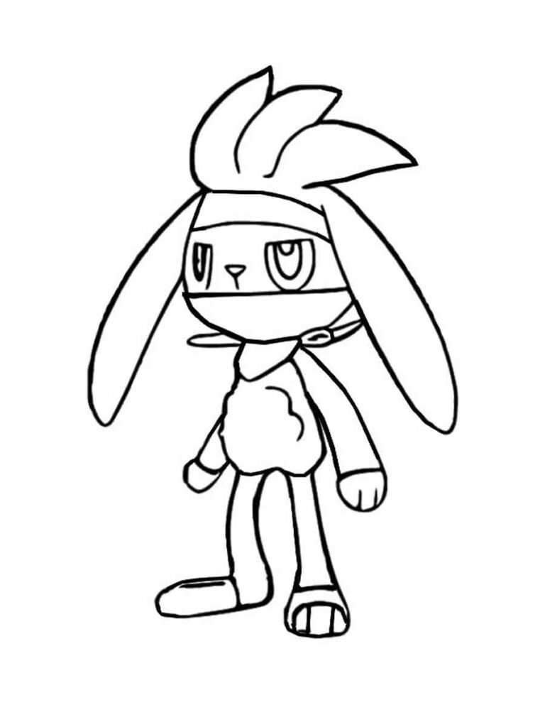 Desenho de Imagem de Pokemon Raboot para Colorir