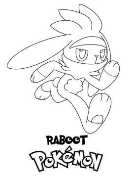 Desenho de Pokemon Raboot incrível para Colorir