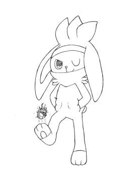 Desenho de Pokemon Raboot para Colorir