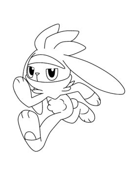 Desenho de Raboot Pokemon para Colorir