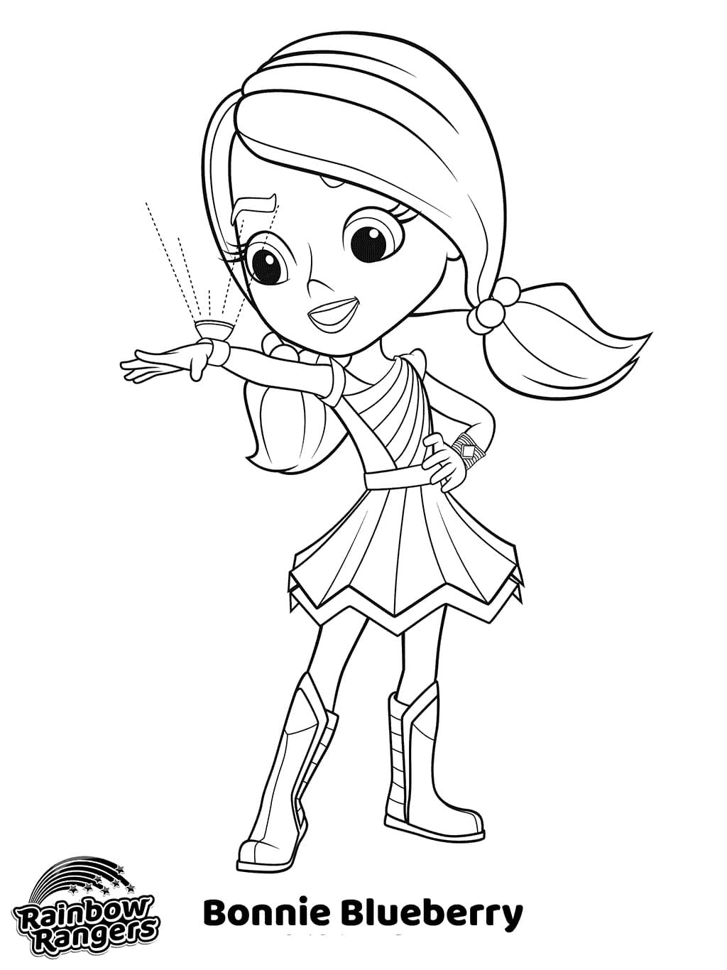 Desenho de Bonnie Blueberry de Rainbow Rangers para Colorir