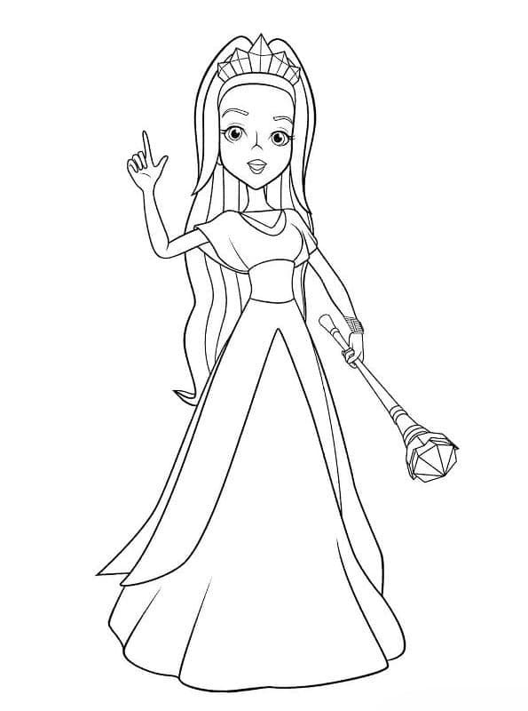Desenho de Kalia Rainbow Rangers para Colorir