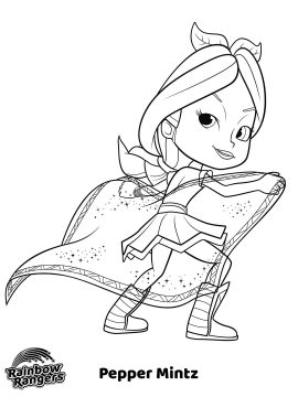 Desenho de Pepper Mintz de Rainbow Rangers para Colorir