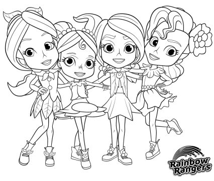 Desenho de Rainbow Rangers 1 para Colorir