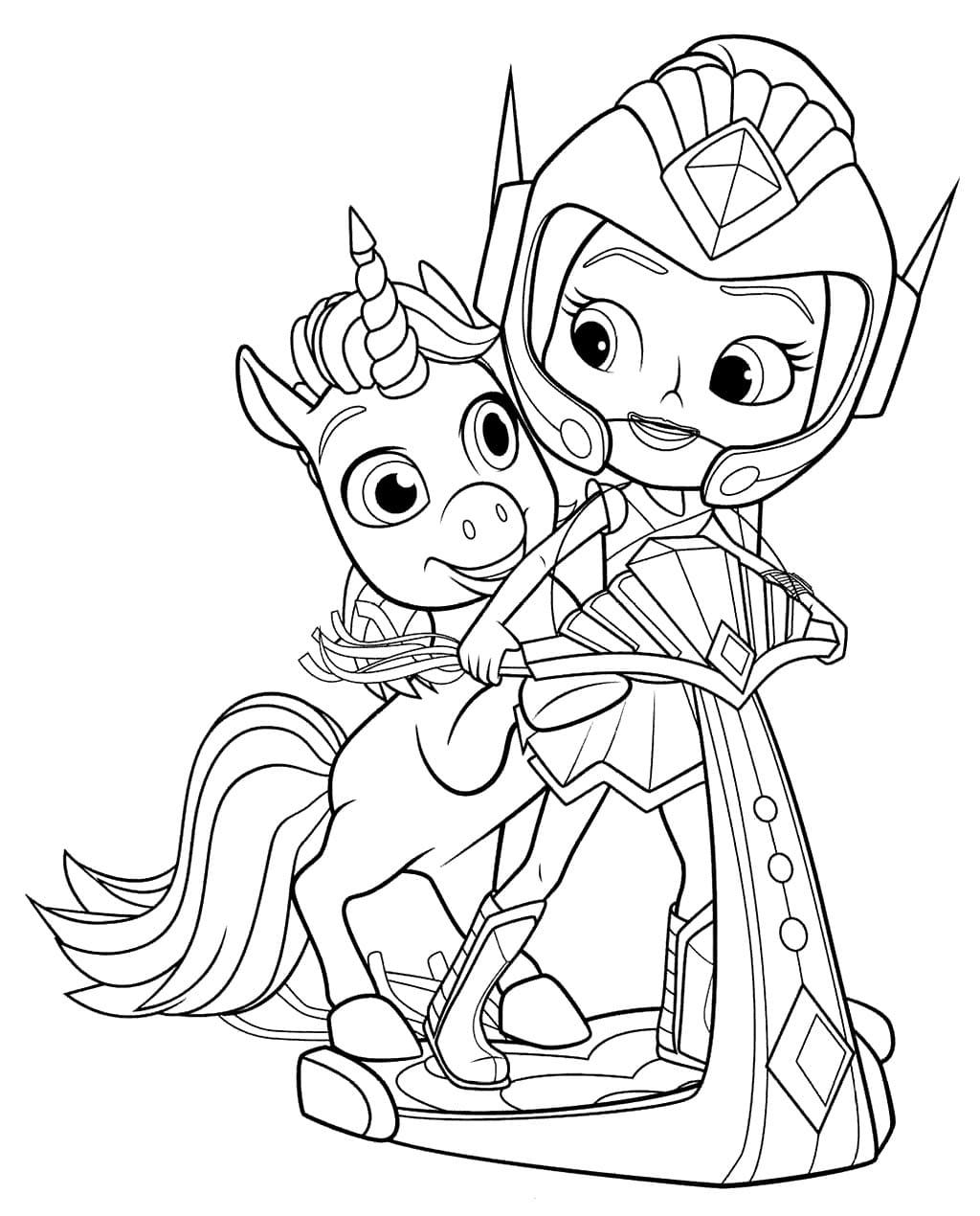 Desenho em Pdf de Rainbow Rangers para Colorir