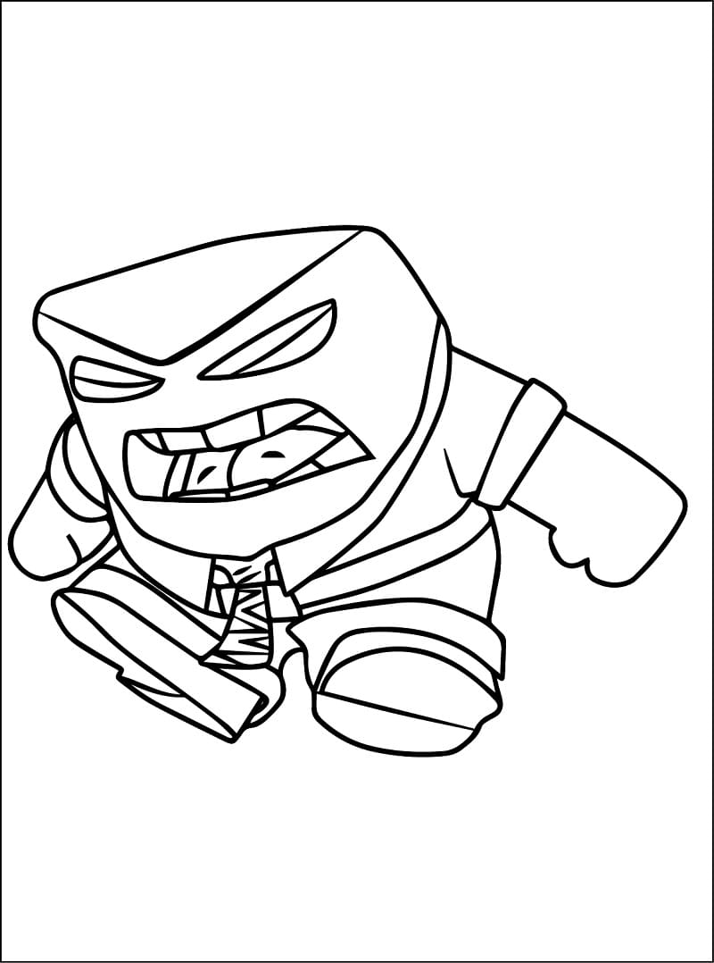 Desenho de Imagem de Raiva para Colorir