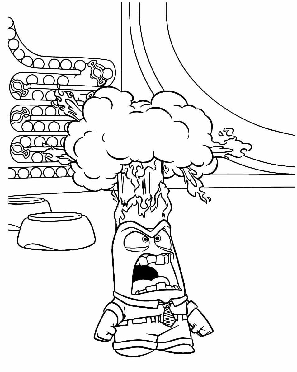 Desenho de Raiva Imprimivel Grátis para Colorir