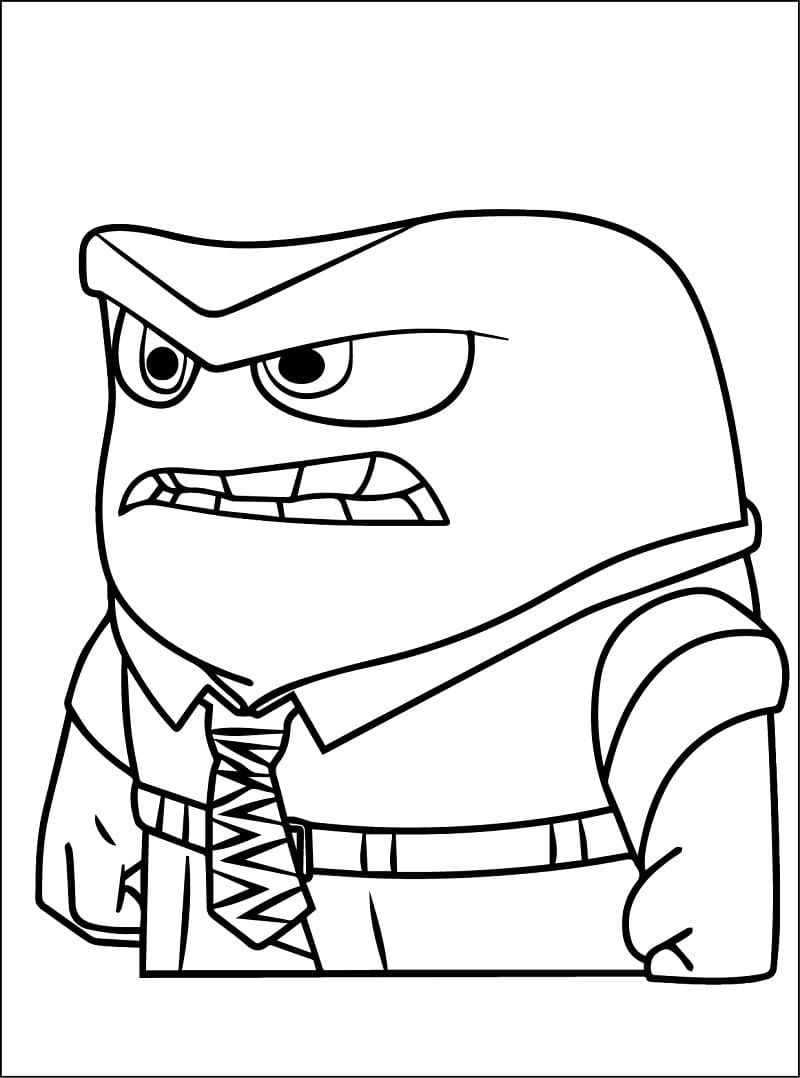 Desenho de Raiva Imprimivel para Crianças para Colorir