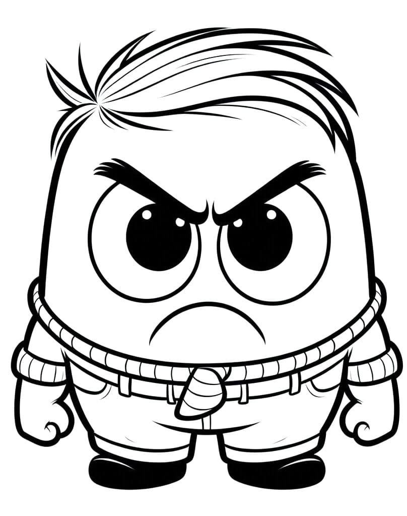 Desenho de Raiva para Crianças de 1 Ano para Colorir