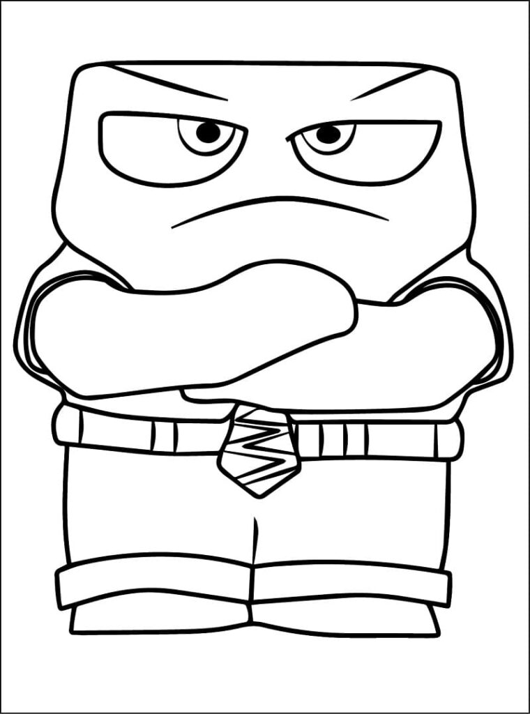 Desenho de Raiva para Crianças para Colorir