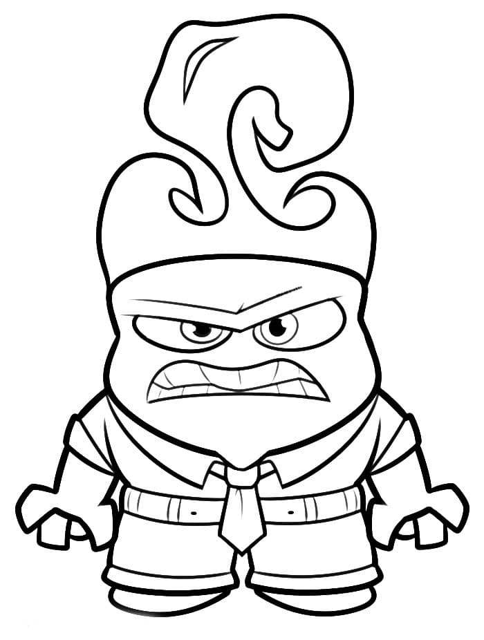 Desenho Raiva de Divertida Mente 1 para Colorir