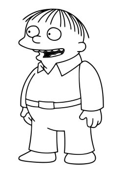 Desenho de Ralph Wiggum dos Simpsons para Colorir Imprimível
