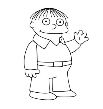Desenho de Ralph Wiggum dos Simpsons para Pintar Download