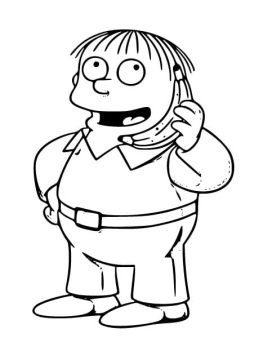 Desenho de Ralph Wiggum dos Simpsons para Pintar Imprimível