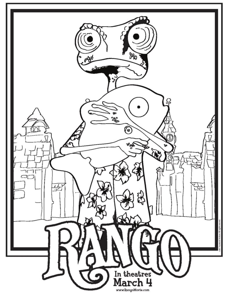 Desenho de Rango Pdf para Imprimir e Colorir