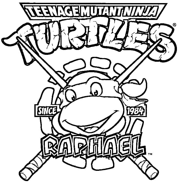 Desenho de Tartarugas Ninja Raphael Fofo para Colorir