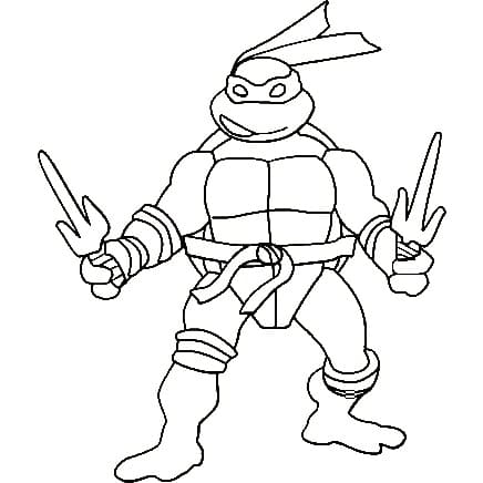 Desenhos de Raphael Tartarugas Ninja para Colorir