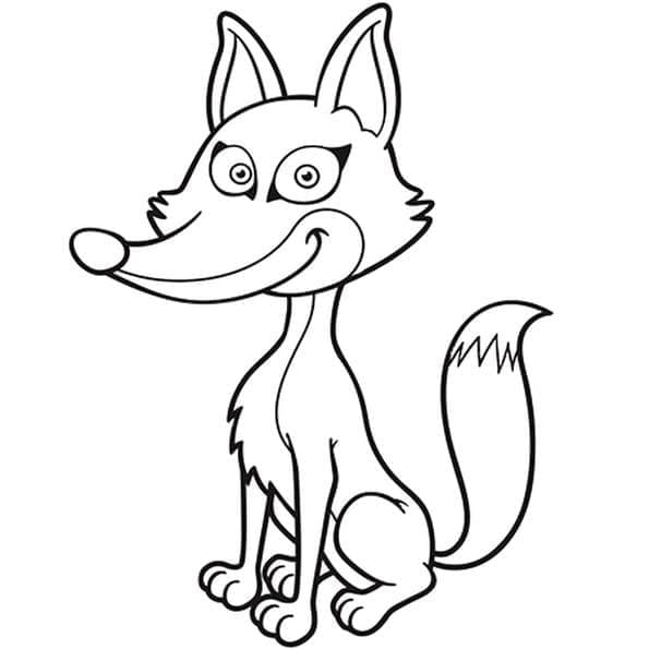 Desenho de Raposa Fofa para Colorir