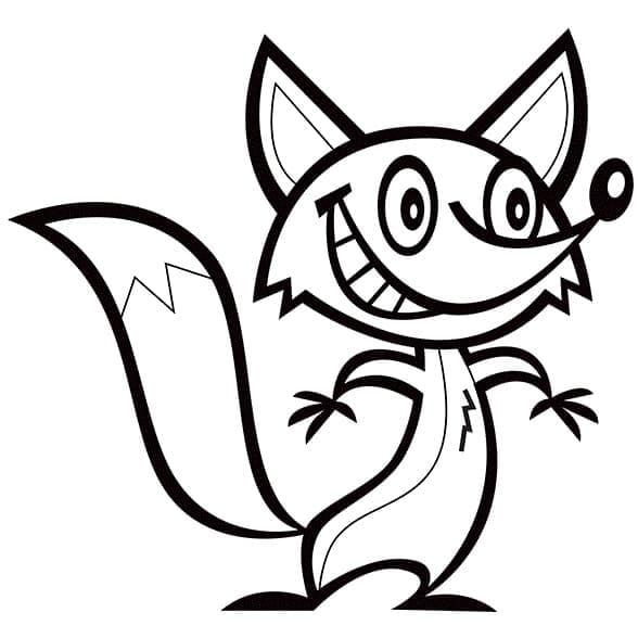 Desenho de uma Raposa Engracada para Colorir