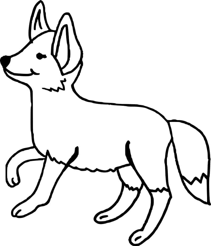 Desenho de uma Raposa Muito Fofa para Colorir