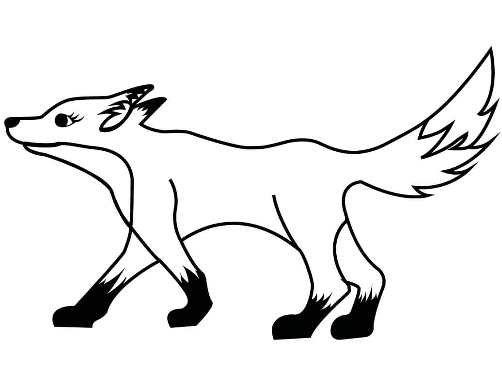 Desenho de Raposa Download Pdf para Colorir